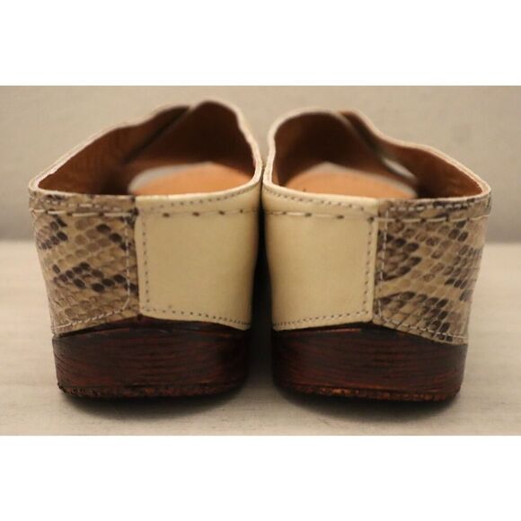 Sheridan Mia WMN Sz 41M US 10M Beige Combo Snake Print Kokos Leather Sandals - Picture 4 of 14